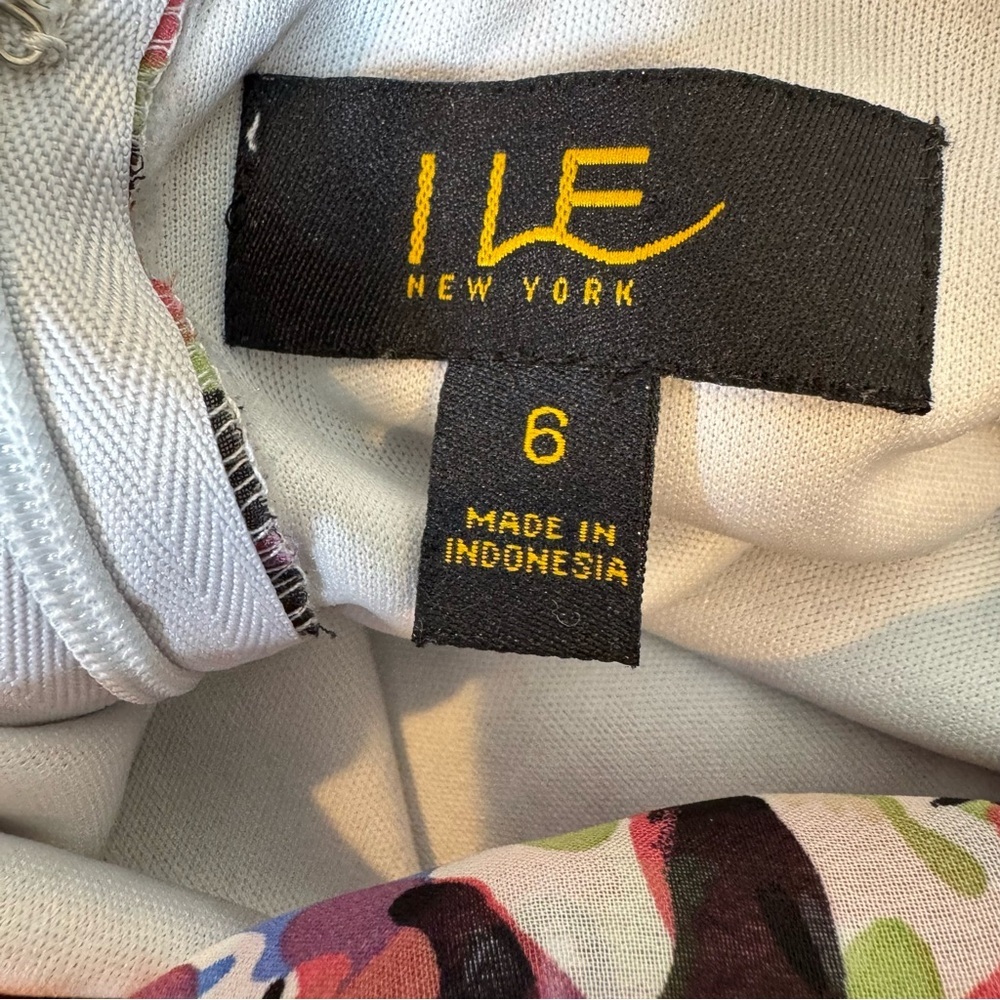 ILE New York Floral Sleeveless Fit & Flare Dress Size 6 Pink Multicolor - Picture 9 of 10